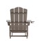 Merrick Lane Nassau Adirondack Chair with Cup Holder and Pull Out Ottoman, All-Weather HDPE Indoor/Outdoor Lounge Chair